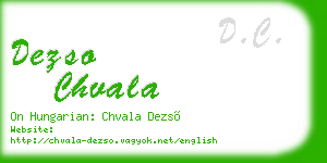 dezso chvala business card